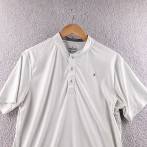 Primo Mens M Golf Polo Shirt Short Sleeve Band Collar Casual Athletic Stretch